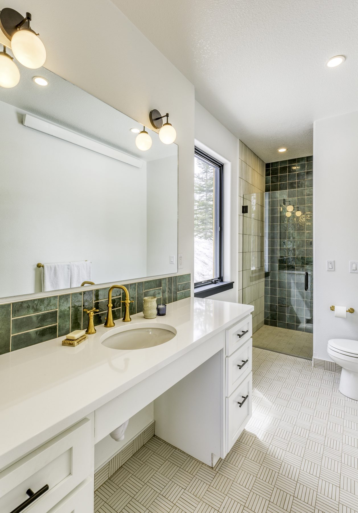Interior detail showing custom finishes and natural light