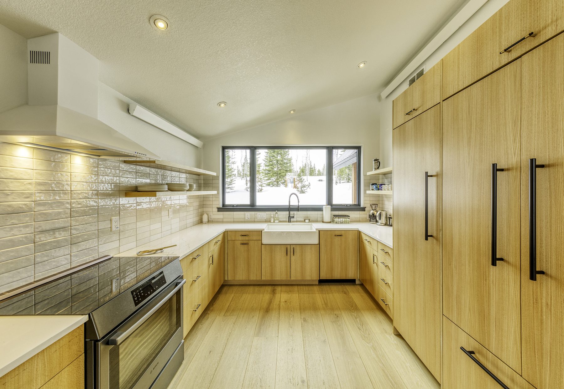 Open living area interior of the North Routt modular home